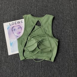 Women's One-Piece Outer-Wear Yoga Tank Top with Crisscross Stylish Back – Seamless Yoga Apparel That Doubles as a Sports Bra