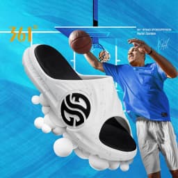 361 DEGREES AG 1 Men Slippers Non-Slip Aaron Gordon Sports Soft Elastic Thick Bottom Beach Casual Basketball Sandals 672126702F
