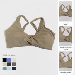 Ctenkevet Women's Ultra Soft Push-Up Sports Bra Summer New Breathable Yoga Workout Top Backless Fitness Crop Gym Underwear