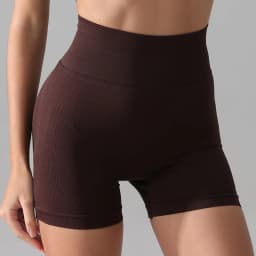 New Seamless Knitted Fitness Pants Women Running Sports Cycling Pants Yoga Clothing Belly Tight Three-point Shorts