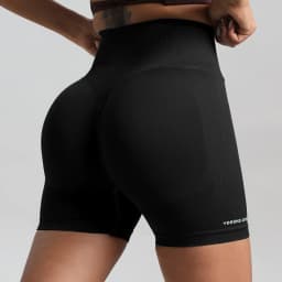 New Seamless Knitted Fitness Pants Women Running Sports Cycling Pants Yoga Clothing Belly Tight Three-point Shorts