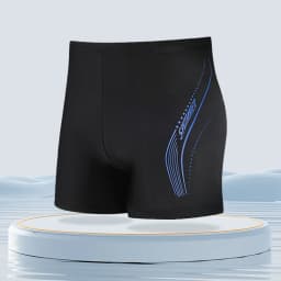Professional Mens Swimwear Square Leg Quick Dry Swim Trunks for Beach Hot Spring