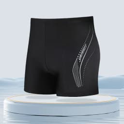Professional Mens Swimwear Square Leg Quick Dry Swim Trunks for Beach Hot Spring