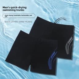 Professional Mens Swimwear Square Leg Quick Dry Swim Trunks for Beach Hot Spring