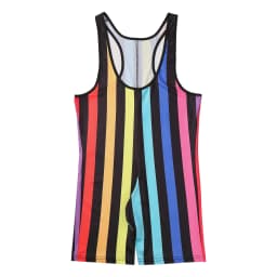 Mens Swim Bodysuit Striped Leotard Wrestling Singlet One Piece Swimsuit Beachwear Boxer Shorts Rompers Bodybuilding Shapewear