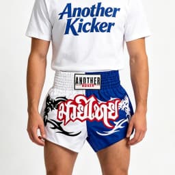 Embroidery Muay Thai Boxing Shorts Satin Elastic Waist Fight Trunks for Men Women Kids Kickboxing Martial Arts Training Sparring