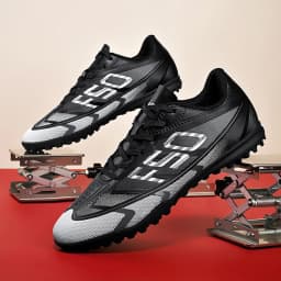 Cost-effective TF Football Boots PU Blend Upper Dense Rubber Stud Anti-slip Durable Budget Turf Football Footwear