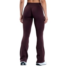 HISTELLO Yoga Flare Pants Low Waist Seamless Scrunch Butt Lifting Tummy Control Workout Gym Sports Bell Bottom Leggings