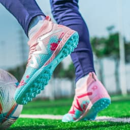 Men TF Turf Soccer Shoes, Breathable PU Upper Anti-slip Rubber Cleats, Adult Football Sneakers for Artificial Grass Training