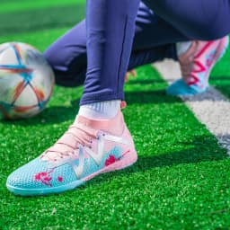 Men TF Turf Soccer Shoes, Breathable PU Upper Anti-slip Rubber Cleats, Adult Football Sneakers for Artificial Grass Training