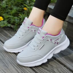 Women's Lightweight Lace-Up Casual Running Shoes, All Season Sneakers for Students Work Travel Outdoor Sports