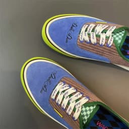 American Retro Low-Top Suede Blue-Grey Color Block Skate Shoes, Unisex Anti-Slip Wear-Resistant Casual Sneakers