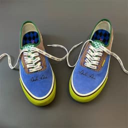 American Retro Low-Top Suede Blue-Grey Color Block Skate Shoes, Unisex Anti-Slip Wear-Resistant Casual Sneakers