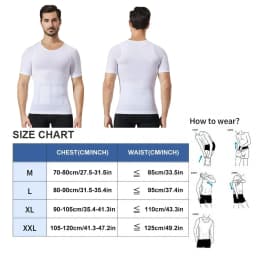 1Pcs Seamless Compression Shirt for Men, Slimming Abdomen Body Shaper Short Sleeve Vest, Workout Undershirt for Daily Training