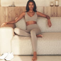 Women Second Skin Soft Sports Bra High Waist Leggings Set No Bounce Tummy Control Seamless Quick Dry Yoga Gym Activew