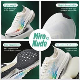 361 Degrees Miro Nude SL Men Running Shoes Lightweight Durable Breathable High Resilience Soft Unisex Training Sneaker 672622220