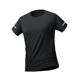 CHRLCK US/EU Size Women Mesh Short Sleeves Street Jogging Fitness Solid Color Breathable T-shirt Women Reflective Strip T-shirt
