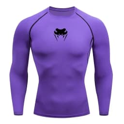Men's O Neck Quick Dry Compression Tshirt Running Gym MMA Long Short Sleeve Sports Rashguard Athletic Top
