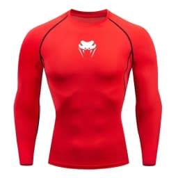 Men's O Neck Quick Dry Compression Tshirt Running Gym MMA Long Short Sleeve Sports Rashguard Athletic Top