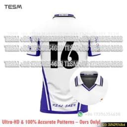Men Retro Blue Striped Polo Shirt 3D Print Short Sleeve Sports Jersey Streetwear Fashion Casual Soccer Training T Shirts