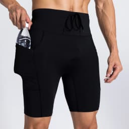 Men Women Yoga Running Shorts Pockets Outdoor Sports Half Pants Tights Exercise Fitness Gym Cycling Shorts Leggings Quick Drying