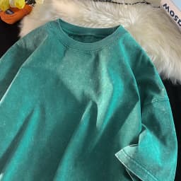 Quality Oversized Acid Washed T Shirt Men Vintage T-Shirts Streetwear Mineral Wash Tee Shirts Boy Woman Loose Luxury Brand Tops