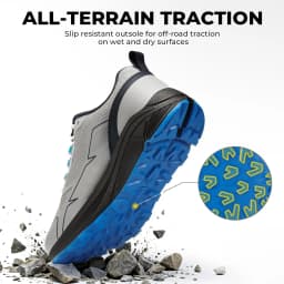 FitVille Trail Running Shoes for Men Wide Toe Box Walking Shoes Comfortable Non-Slip Sports Sneakers for Flat Feet Relief Pain