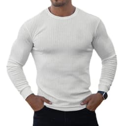 Running Long Sleeve Plain Gym T-Shirts Mens Fitness Slim Fit Sports Strips Shirts Knitted Breathable Quick Dry Autumn Clothing