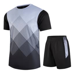 CHRLCK Fitness Clothes Ice Silk Quick Drying T-shirt Suits Unisex Short Sleeve Running Sportswear Tracksuit Gym Training Sets