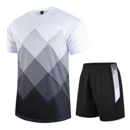 CHRLCK Fitness Clothes Ice Silk Quick Drying T-shirt Suits Unisex Short Sleeve Running Sportswear Tracksuit Gym Training Sets