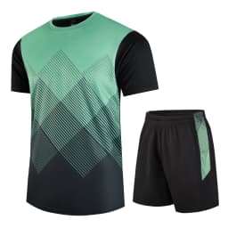 CHRLCK Fitness Clothes Ice Silk Quick Drying T-shirt Suits Unisex Short Sleeve Running Sportswear Tracksuit Gym Training Sets