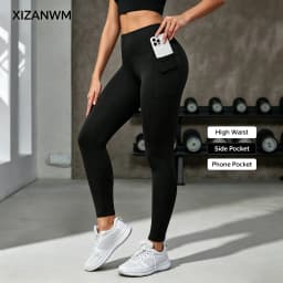 Women Yoga Pants with Pockets Butt Lifting Tummy Control Sports Leggings High Waist Fitness Tights Gym Clothing Sportswer