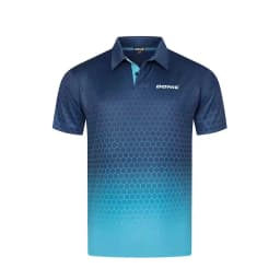 DONIC table tennis shirts. Features gradient colors with a honeycomb pattern, short sleeves, Ideal for sports, offering comfort