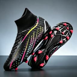 Men's Breathable FG/AG Long Nail Suitable for Training and Competition, All Season universal anti Slip Sports Football Shoes
