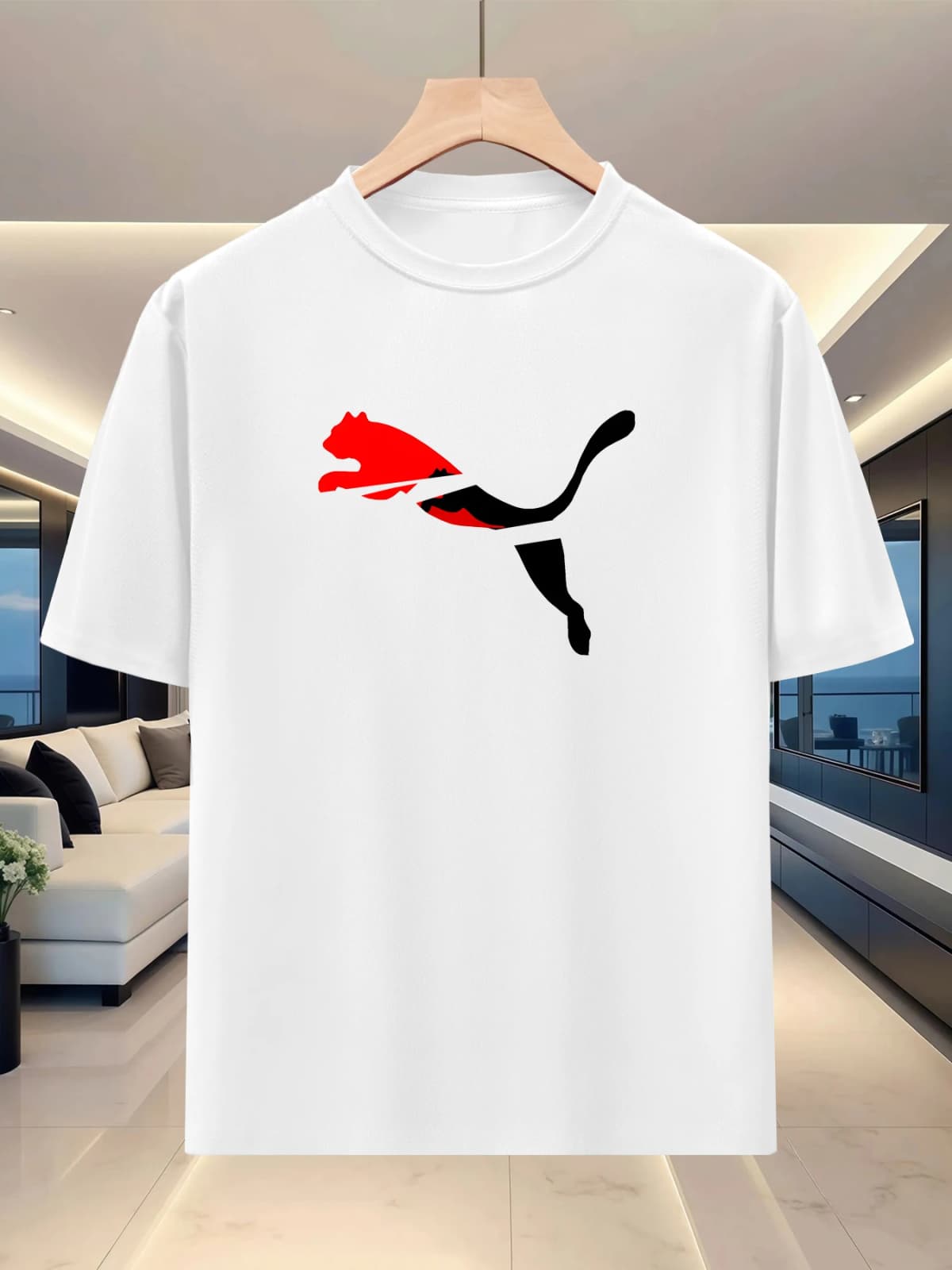 Best-selling versatile summer men's short-sleeved shirt. Sporty and casual. Fashionable round-neck half-sleeve top. Trendy.
