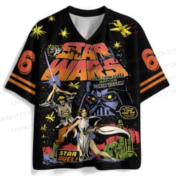 2026 New Star Wars Movie Sports Fashion Adult Children's Short Sleeve V-neck Street Gothic Style Horror Fans Gift