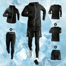 2025 New sports running set, running, fitness and cycling, breathable, sweat-wicking, quick-drying and highly elastic