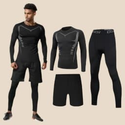 2025 New sports running set, running, fitness and cycling, breathable, sweat-wicking, quick-drying and highly elastic