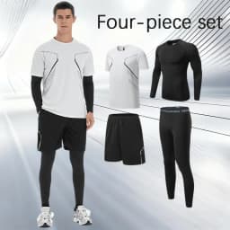 2025 New sports running set, running, fitness and cycling, breathable, sweat-wicking, quick-drying and highly elastic