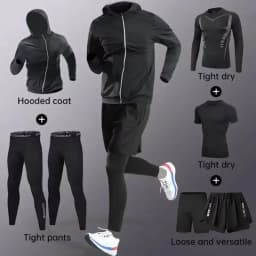 2025 New sports running set, running, fitness and cycling, breathable, sweat-wicking, quick-drying and highly elastic