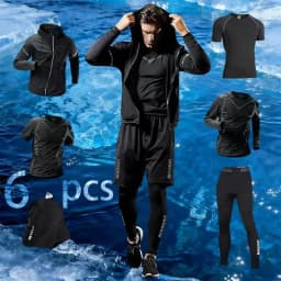2025 New sports running set, running, fitness and cycling, breathable, sweat-wicking, quick-drying and highly elastic