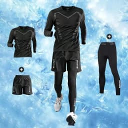 2025 New sports running set, running, fitness and cycling, breathable, sweat-wicking, quick-drying and highly elastic