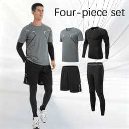 2025 New sports running set, running, fitness and cycling, breathable, sweat-wicking, quick-drying and highly elastic