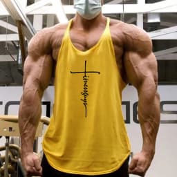 Gym Bodybuilding Stringer Y-back Tank Tops Summer Cotton Breathable Sleeveless T-shirts Mens Fitness Workout Muscle Clothing