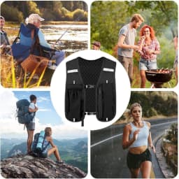 Running Vest for Women Men, Adjustable Chest Strap Running Hydration Vest Lightweight Reflective Hydration Backpack for Marathon