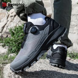 Baasploa Men Hiking Outdoor Sneakers New High Quality Trekking Climbing Shoes Male Rotating Button Luxury Designer Outdoor Shoes