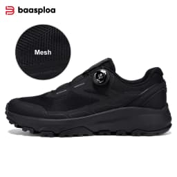 Baasploa Men Hiking Outdoor Sneakers New High Quality Trekking Climbing Shoes Male Rotating Button Luxury Designer Outdoor Shoes