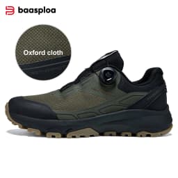 Baasploa Men Hiking Outdoor Sneakers New High Quality Trekking Climbing Shoes Male Rotating Button Luxury Designer Outdoor Shoes