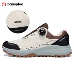 Baasploa Men Hiking Outdoor Sneakers New High Quality Trekking Climbing Shoes Male Rotating Button Luxury Designer Outdoor Shoes