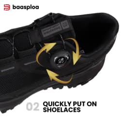 Baasploa Men Hiking Outdoor Sneakers New High Quality Trekking Climbing Shoes Male Rotating Button Luxury Designer Outdoor Shoes